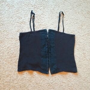 Black Corset Top, Size M, Derek Heart